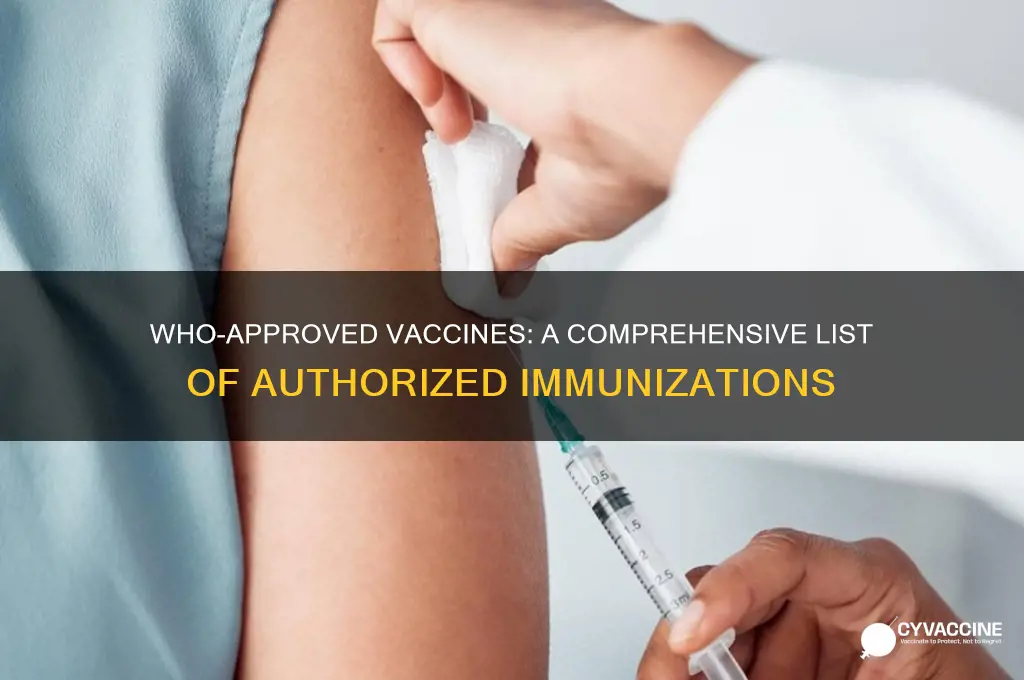 how many vaccine approved by who