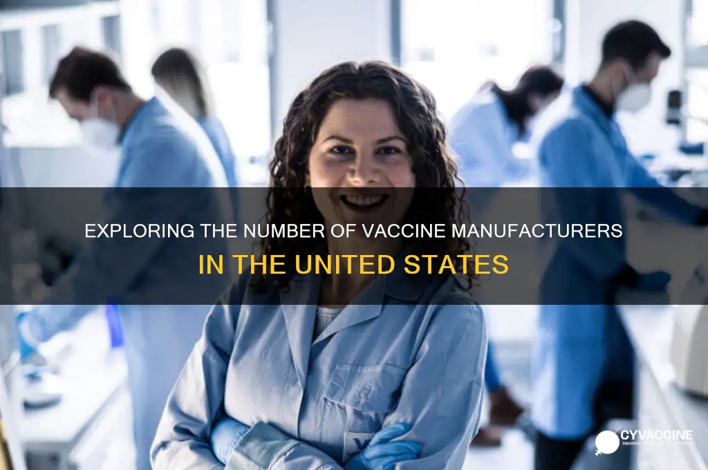 how many vaccine manufacturers are there in the united states