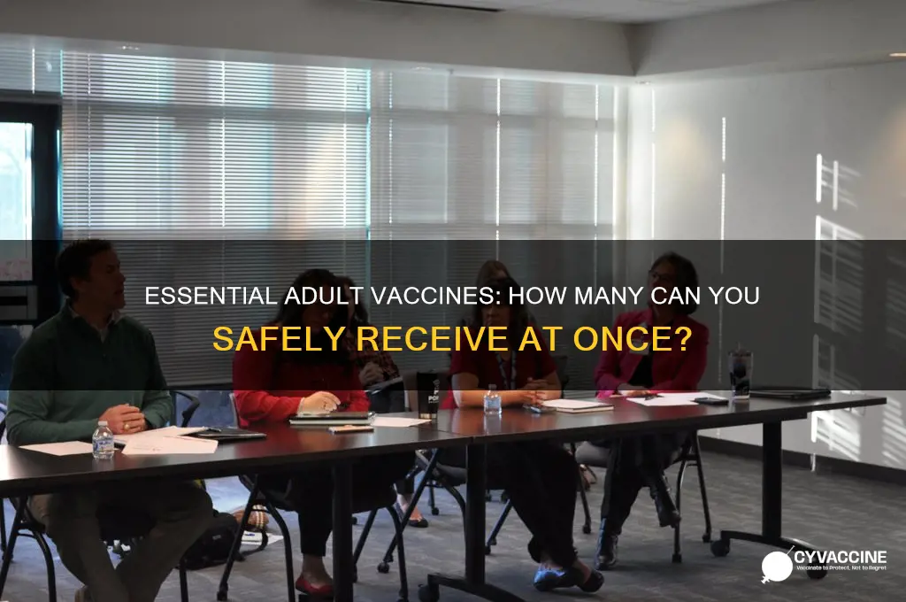 how many vaccines adults one time
