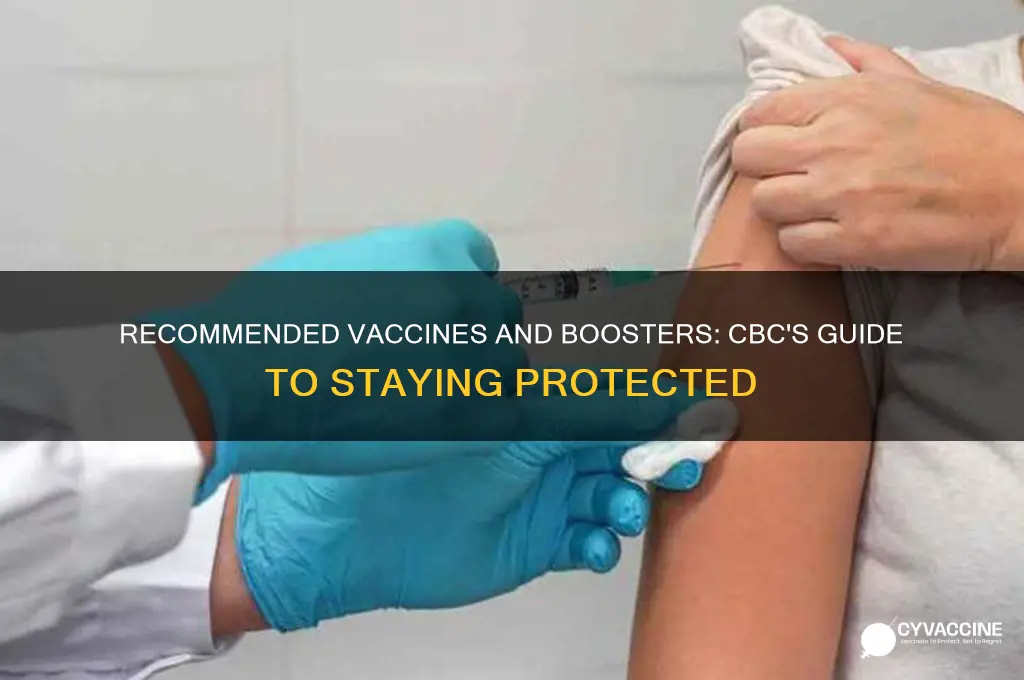 how many vaccines and boosters are recommended cbc