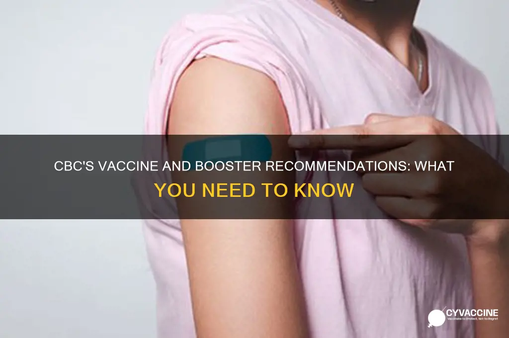 how many vaccines ans boosters are reccomendedby cbc