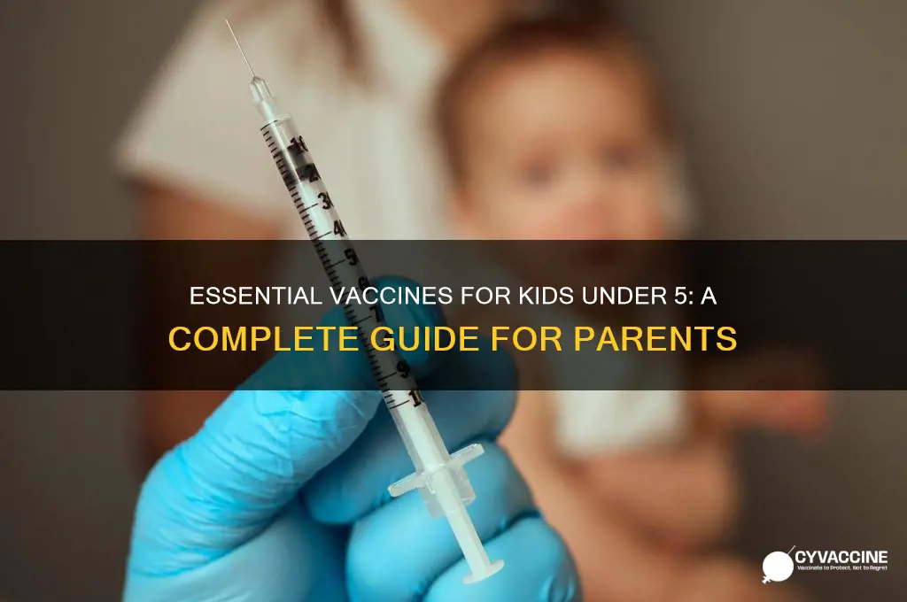 how many vaccines are recommended for kids under 5