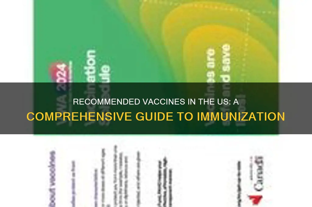 how many vaccines are recommened in the us