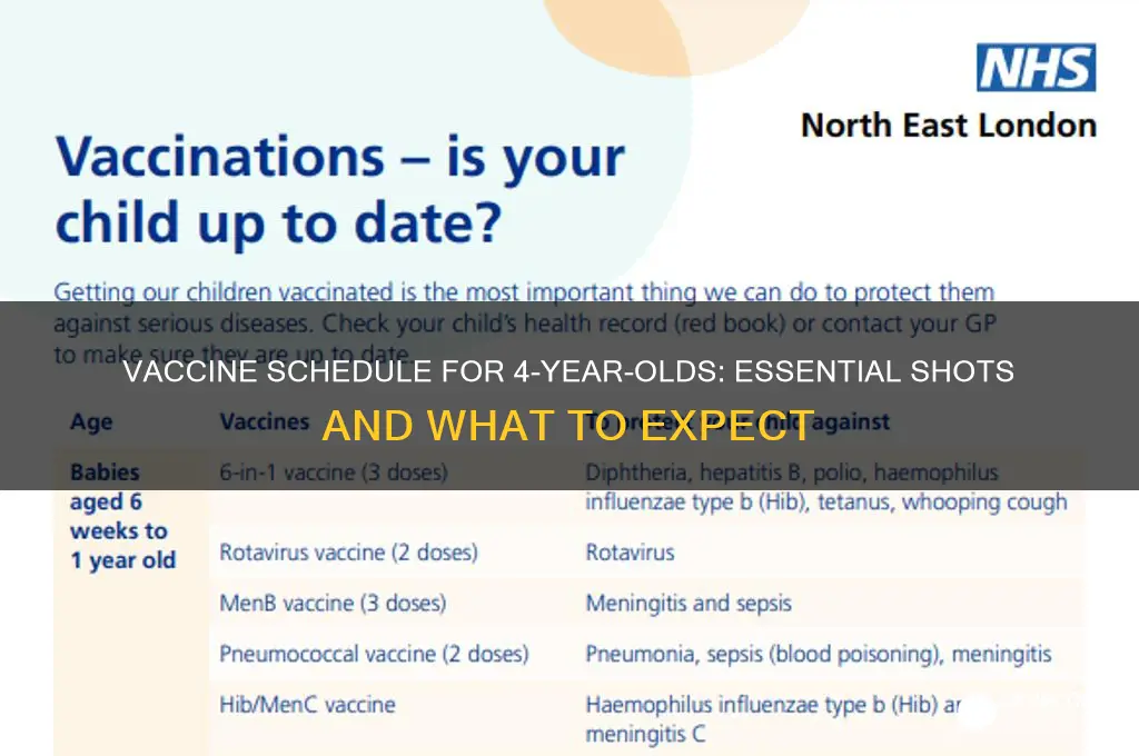 how many vaccines at age 4
