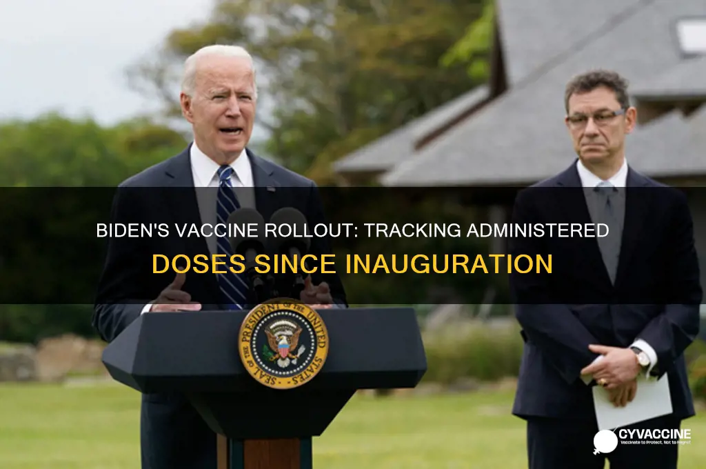 how many vaccines have been administered since biden took office