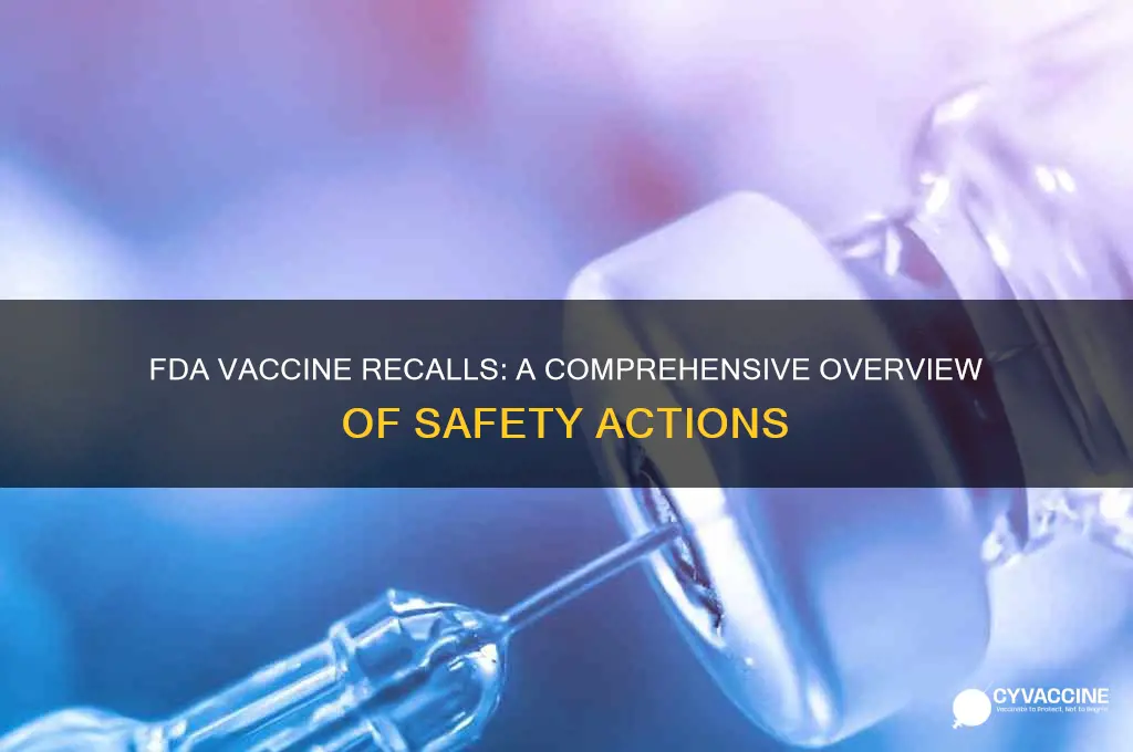 how many vaccines have been recalled by fda