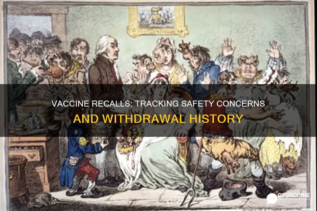how many vaccines have been recalled