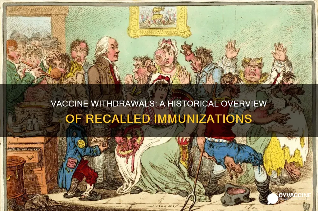 how many vaccines have been withdrawn