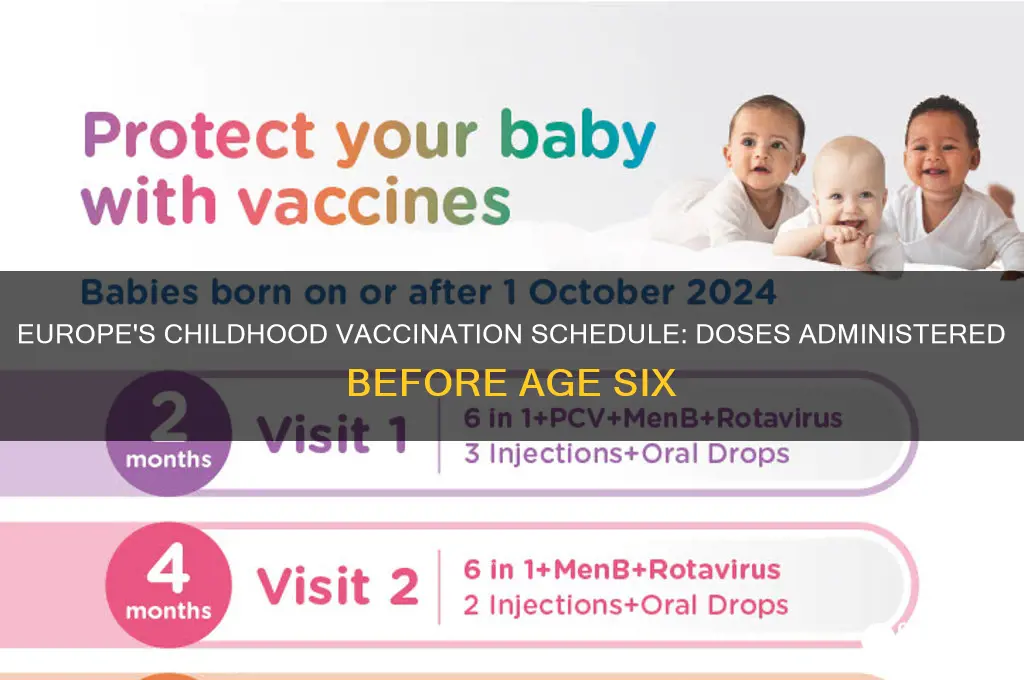 how many vaccines received europe before age of 6