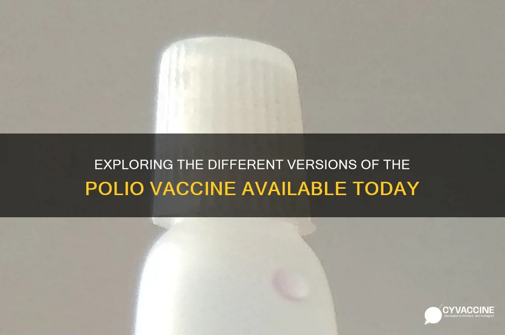 how many versions of the polio vaccine are there
