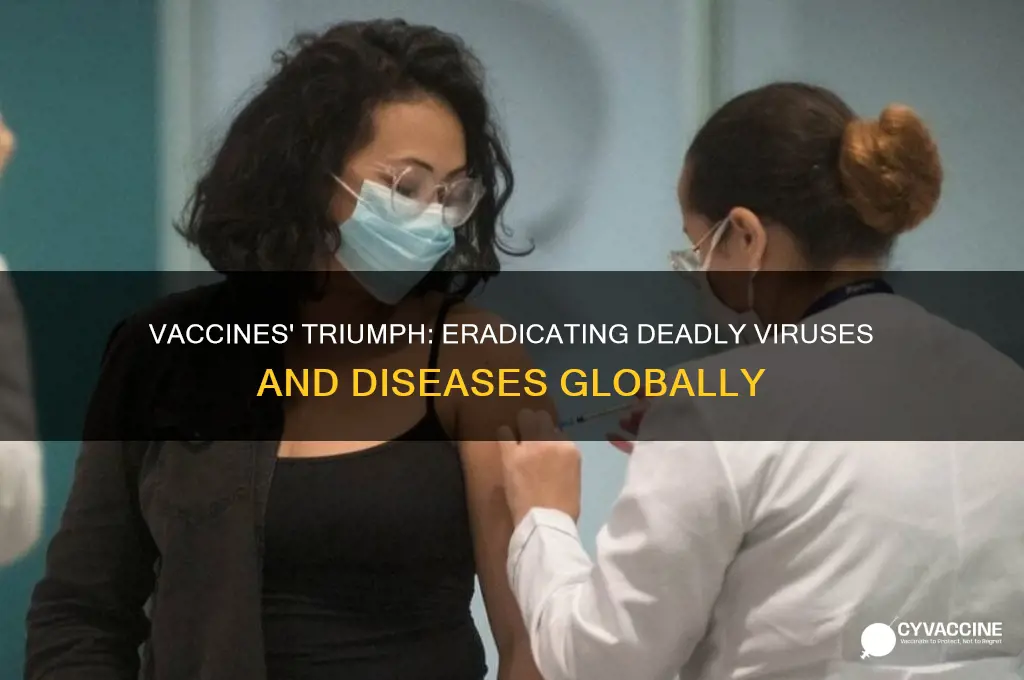 how many viruses and diseases have been eradicated by vaccines