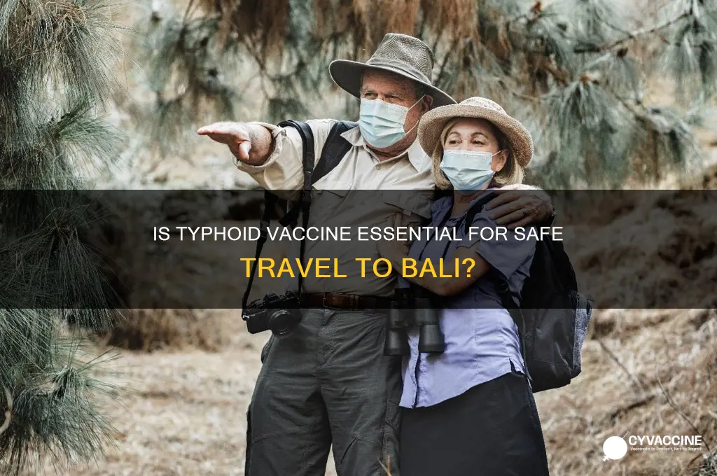 how necessary is typhoid vaccine bali