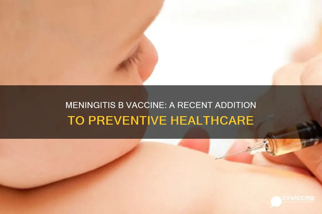 how new is the meningitis b vaccine introduced