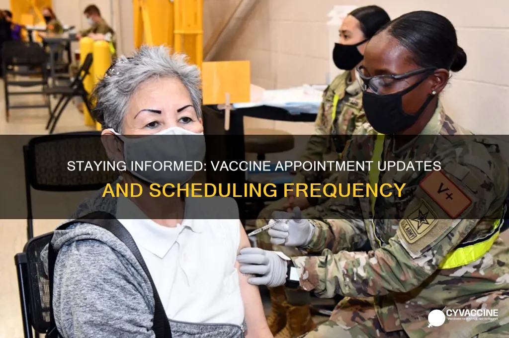 how often are vaccine appointments updated