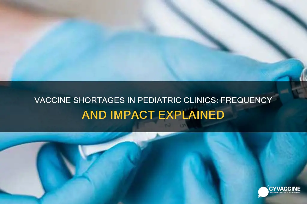 how often do pediatric clinics run out of a vaccine