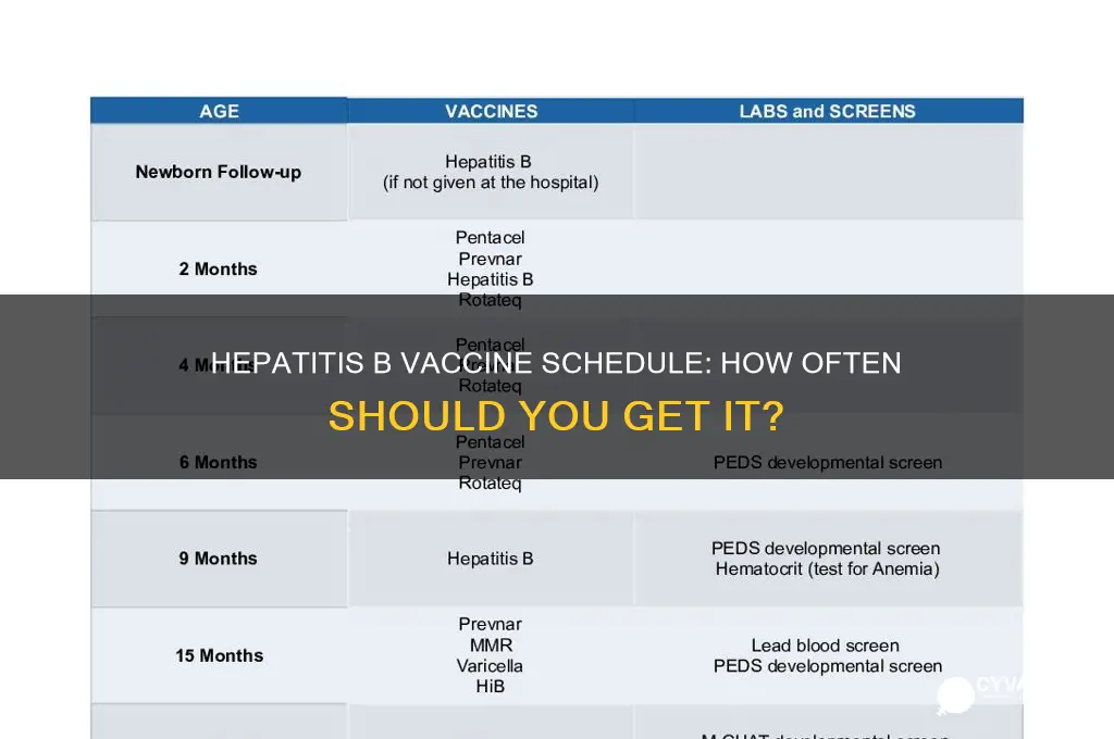 how often do you receive hep b vaccine