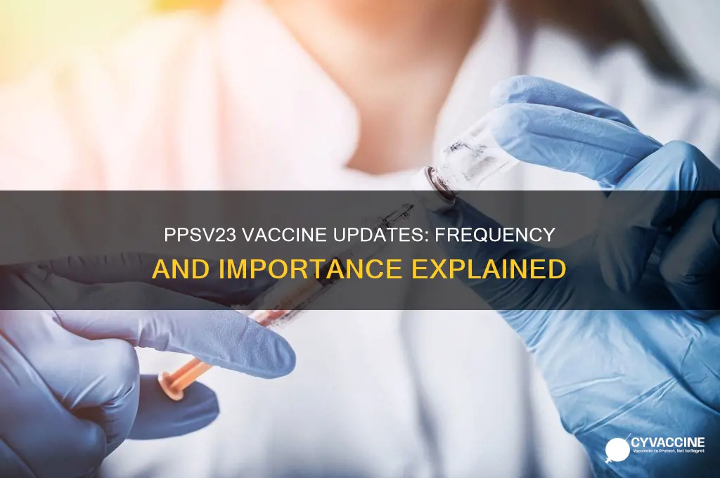 how often does ppsv23 vaccine updated