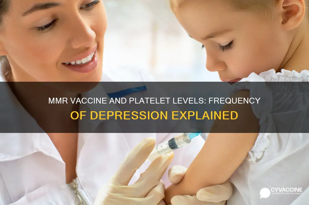 how often does the mmr vaccine depress platelet levels