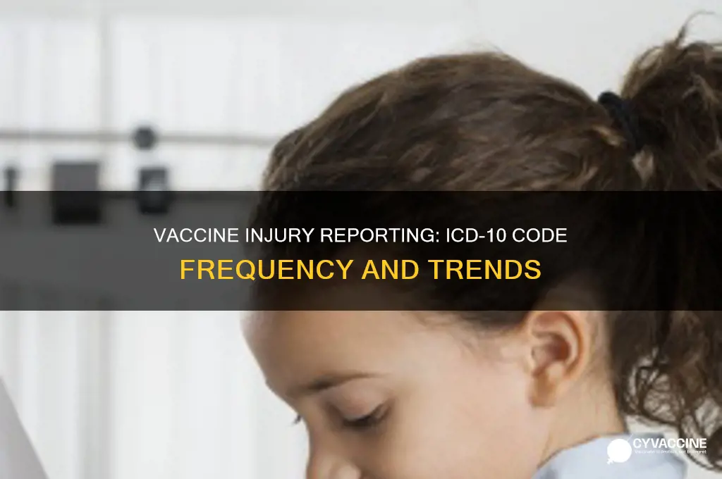 how often icd-10 code vaccine injuries reported