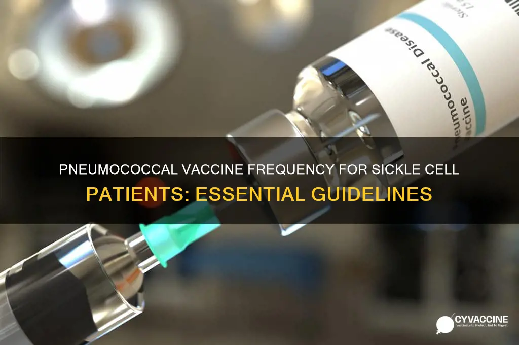 how often pneumo vaccine sickle cell