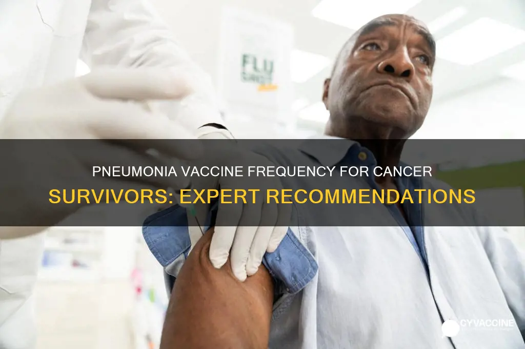 how often should former cancer patients have pneumonia vaccine