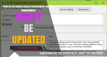 Health Department Vaccine Policies: How Often Should They Update?