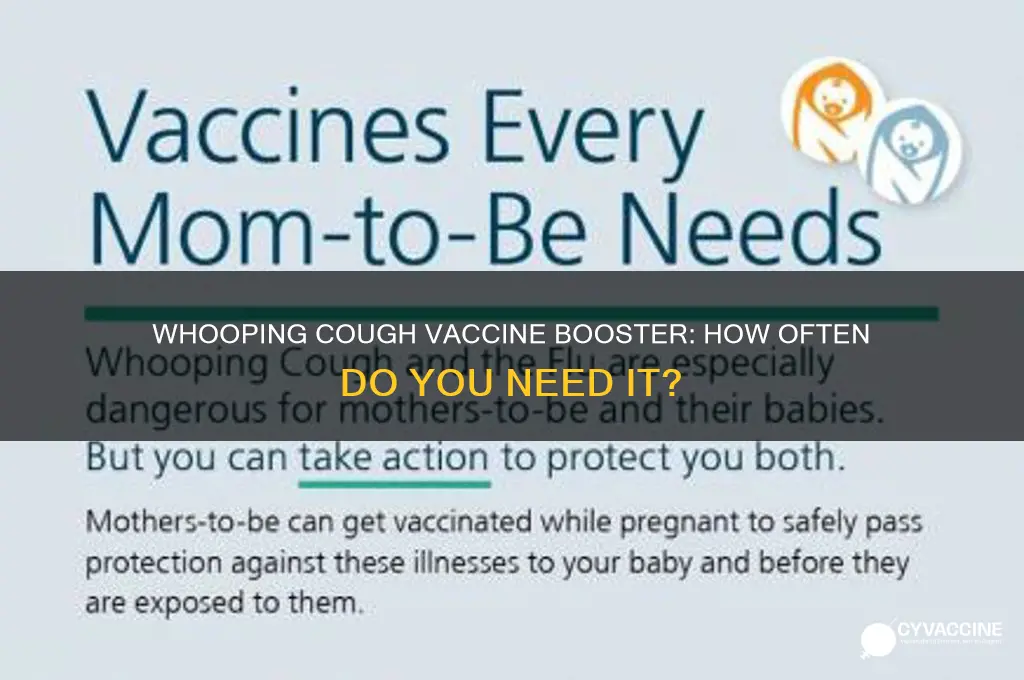 how often whooping cough vaccine booster