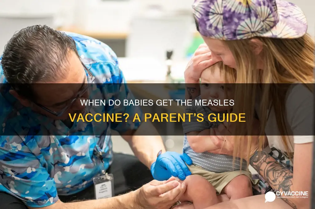 how old are babeis when they have measkes vaccine