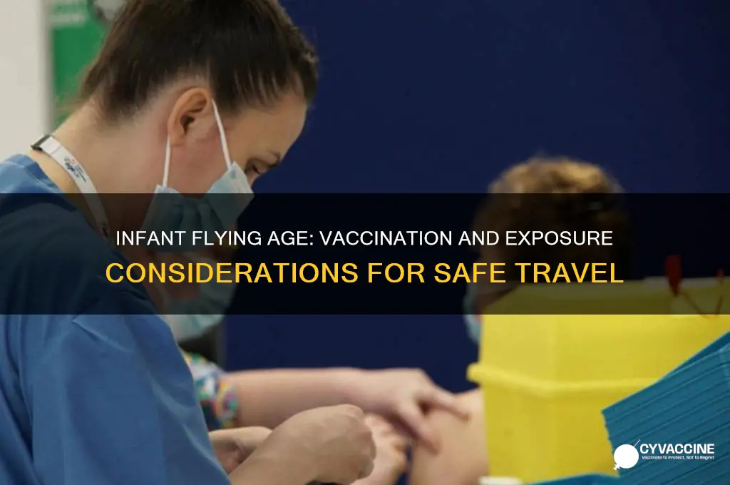 how old before infant should fly exposure vaccination