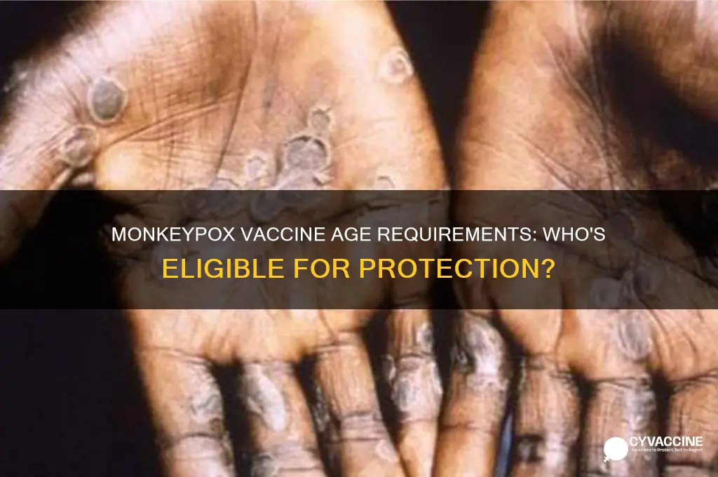 how old do you have to be for monkeypox vaccine