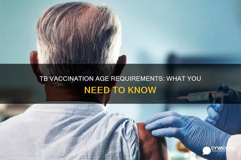 how old do you have to be vaccination for tb