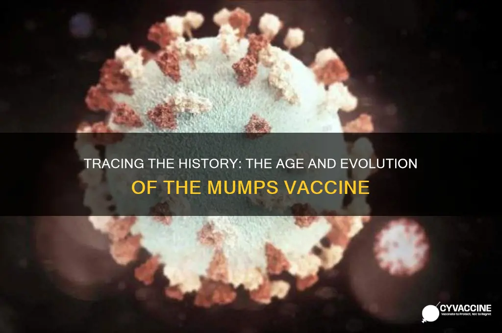 how old is the mumps vaccine