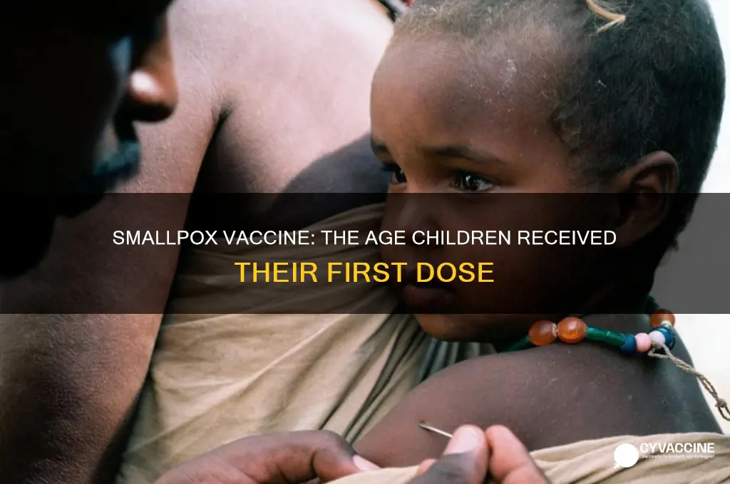 how old were chikdren when they received the smallpox vaccine