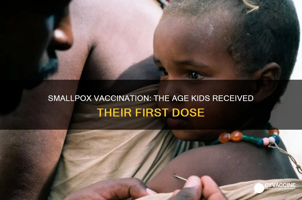 how old were kids when they got the smallpox vaccination