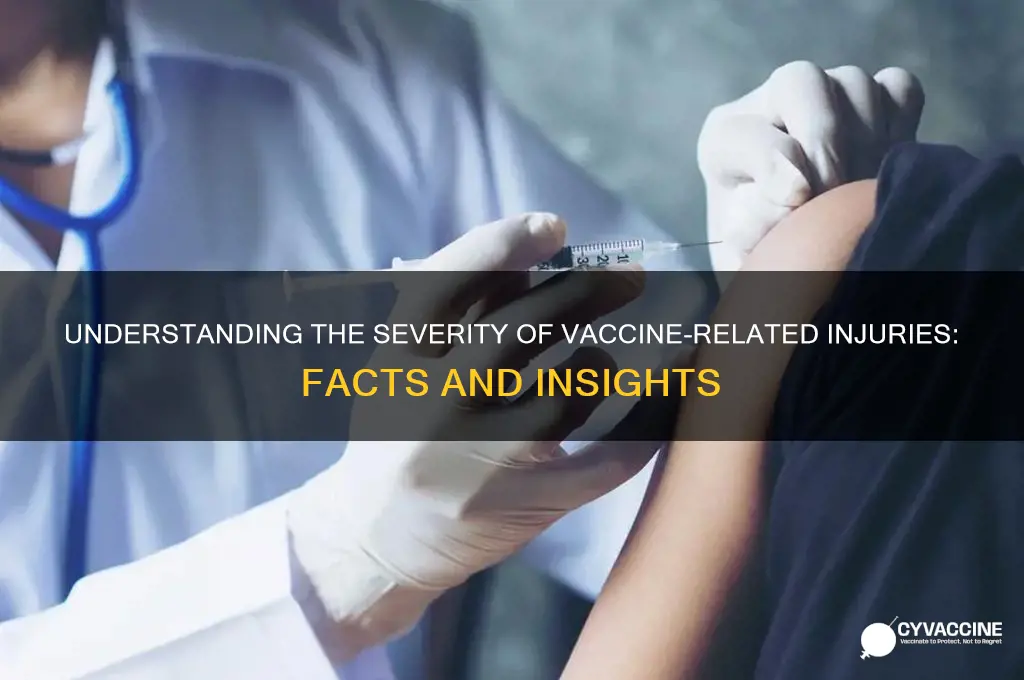 how severe are vaccine related injuries