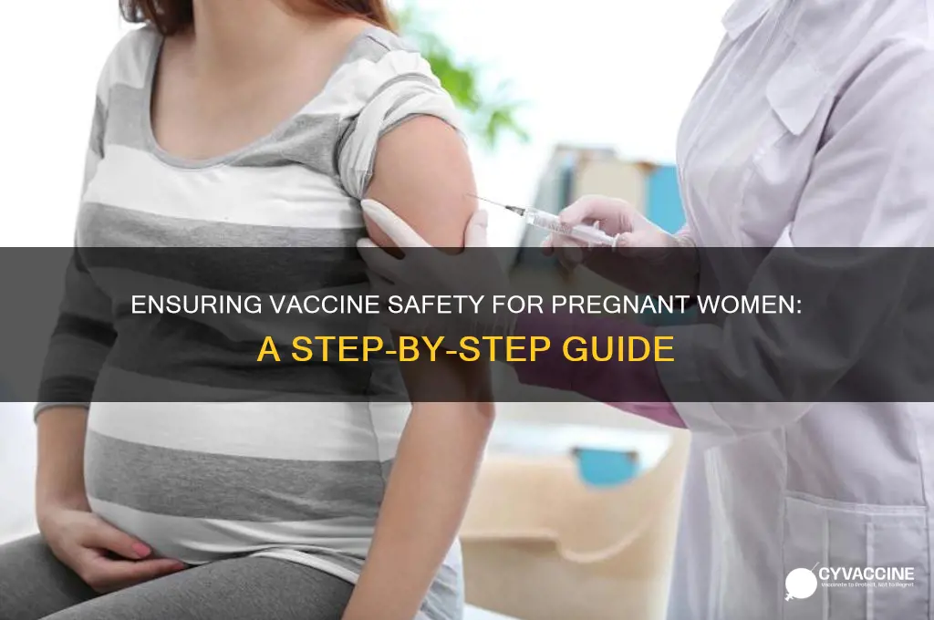 how should you start iniciating vaccine safelty in pregnant woman