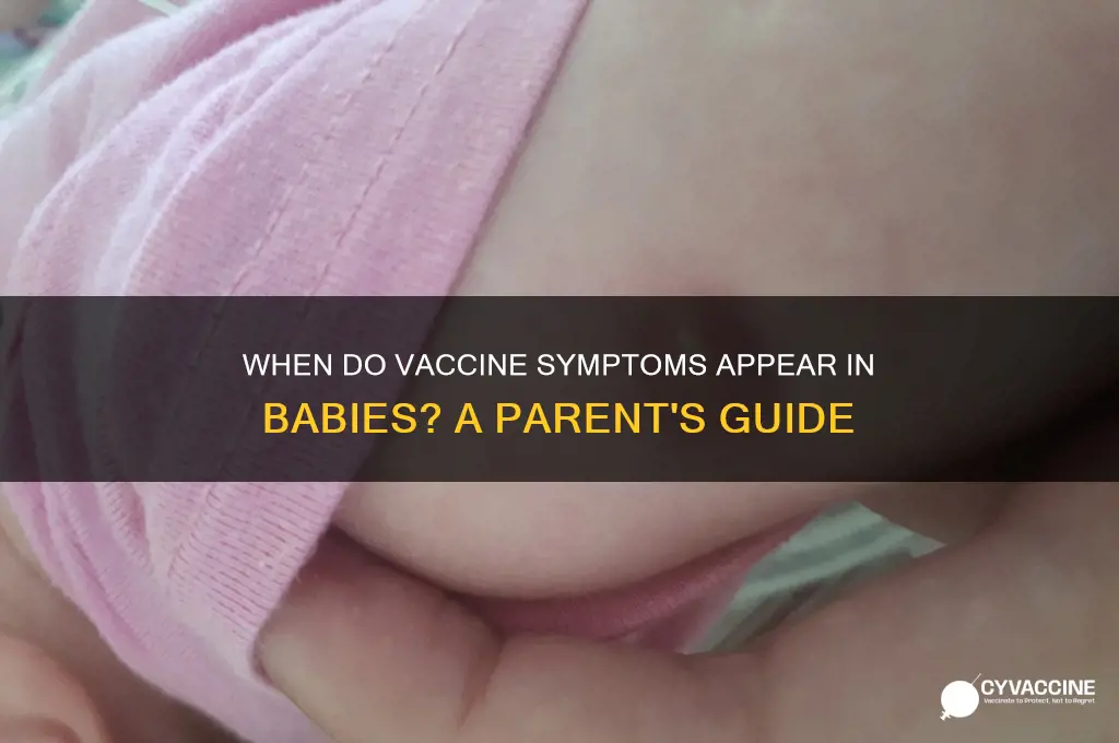 how soon after vaccine symptoms baby
