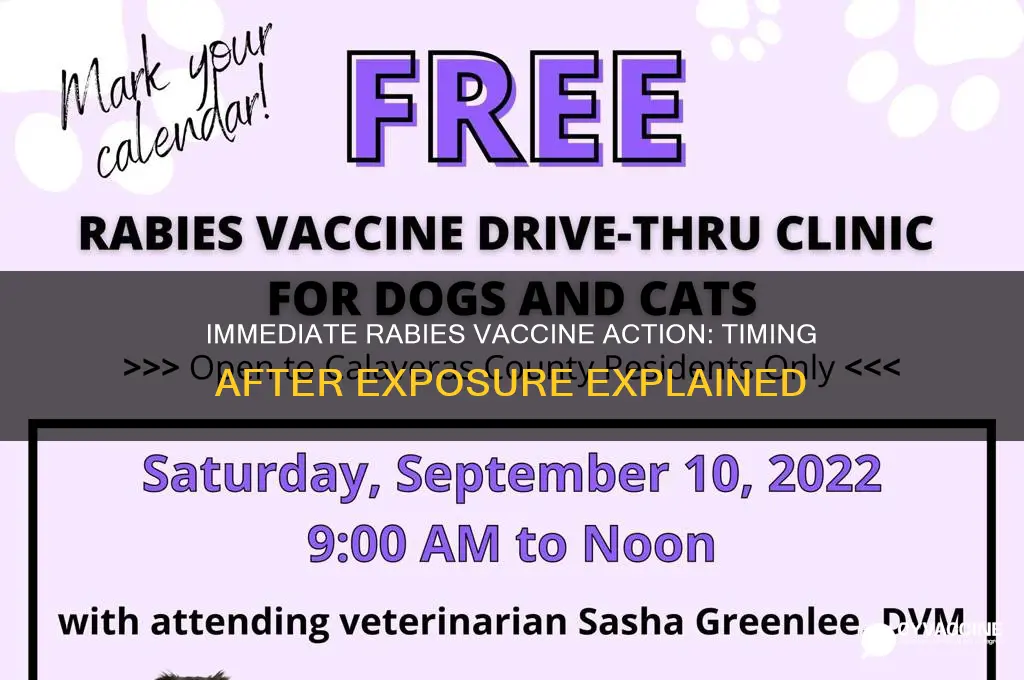 how soon rabies vaccine after exposure