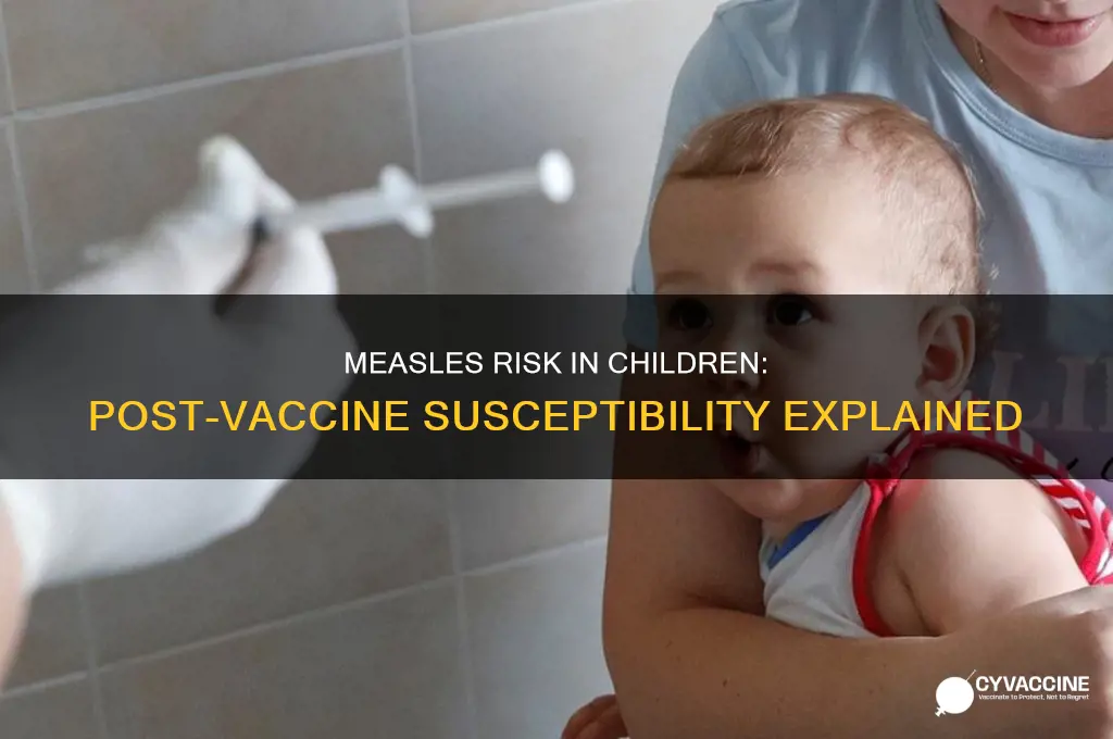 how suseptible is a cgild to mesales after one vaccine