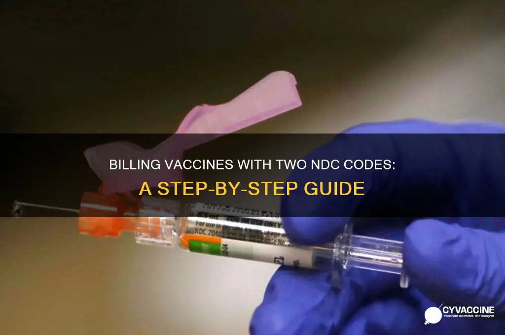 how tdo you bill a vaccine with 2 ndc codes