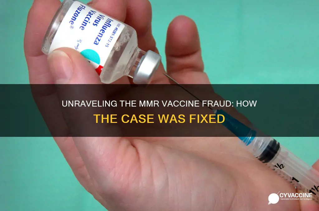 how the case against mmr vaccine was fixed