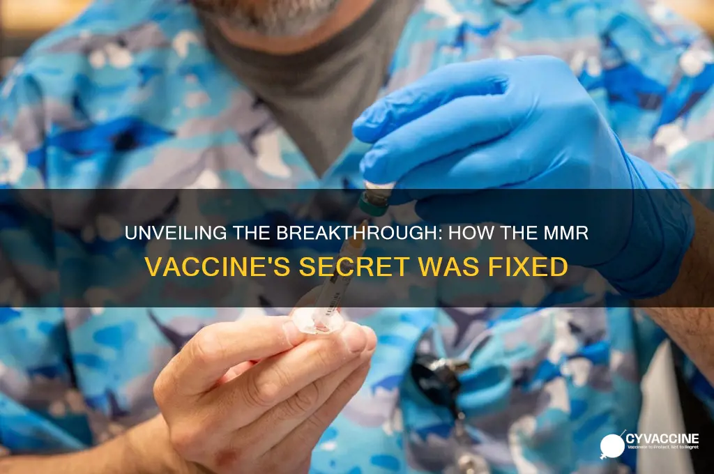 how the secret of themmr vaccine was fixed