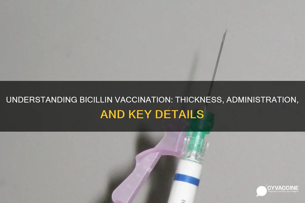how thick is the bicillin vaccination