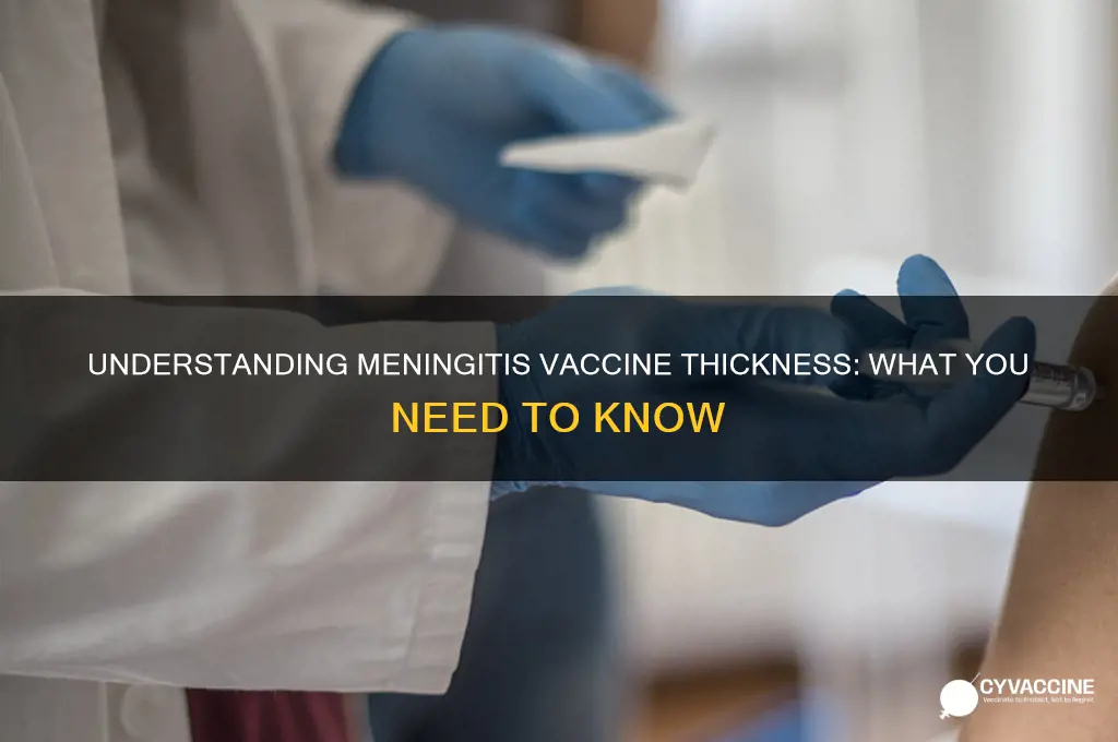 how thick is the meningitis vaccine