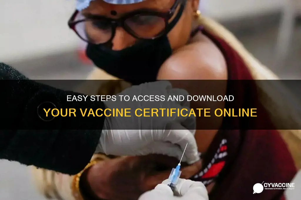 how to access my vaccine certificate