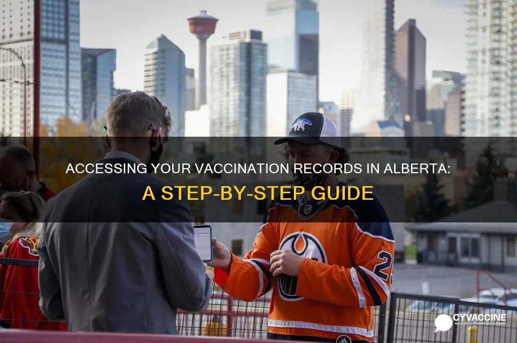 how to access vaccination records alberta