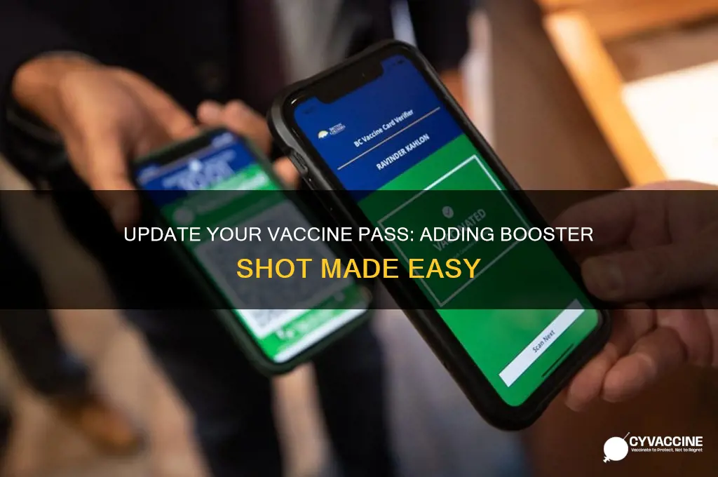 how to add booster shot to vaccine pass