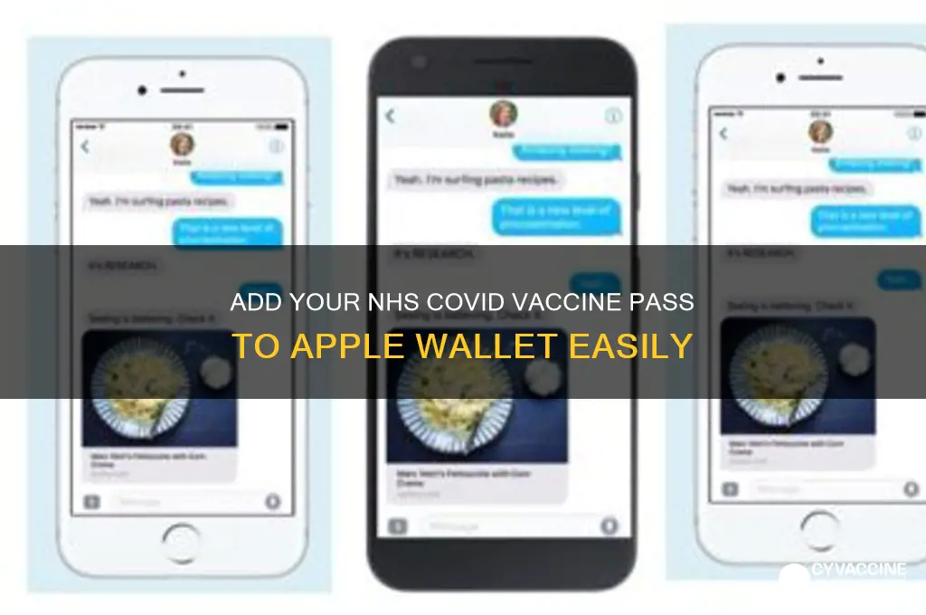 how to add nhs vaccine to apple wallet