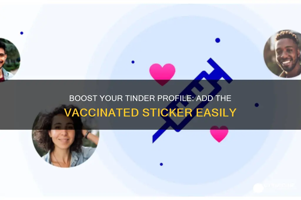 how to add the vaccinated sticker on tinder