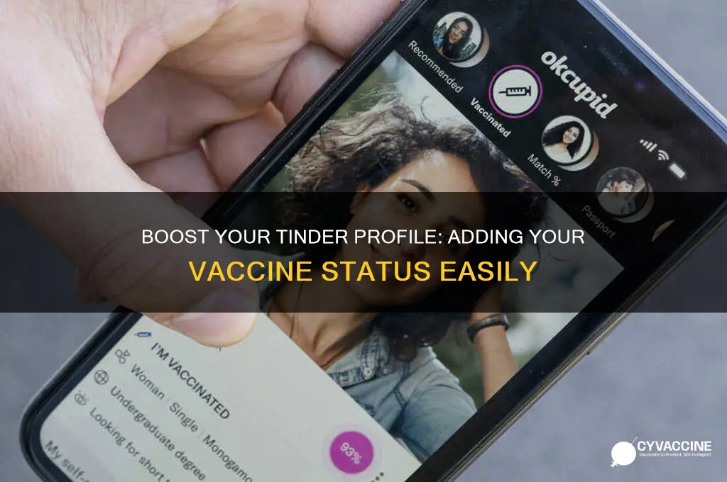 how to add tinder vaccine status